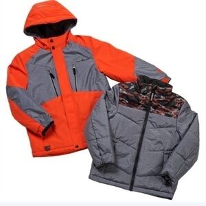Boys ZeroXposur Thruster-System Jacket orange and grey size L 10/12